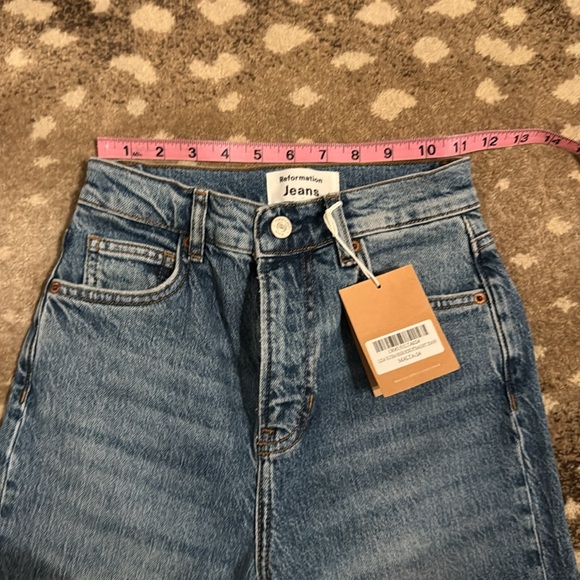 Reformation Liza Ultra High Rise Straight Jeans Malta 24 NWT - Picture 5 of 9